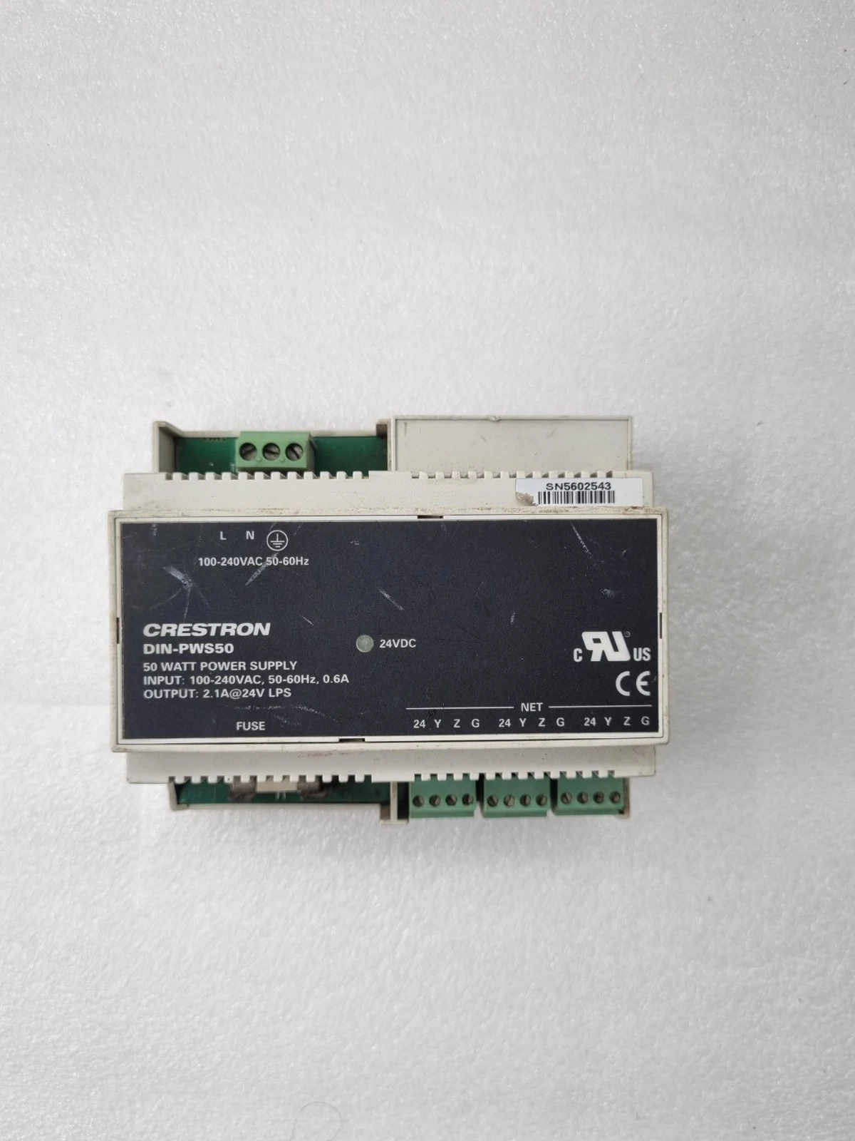 Crestron DIN-PWS50 50 Watt Power Supply (Used Working Condition)